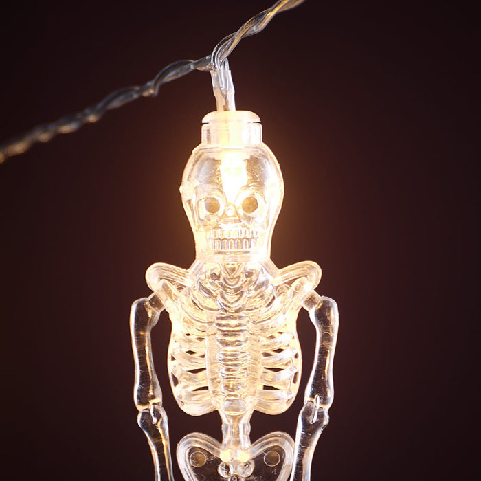 10 Skeleton Halloween String Lights