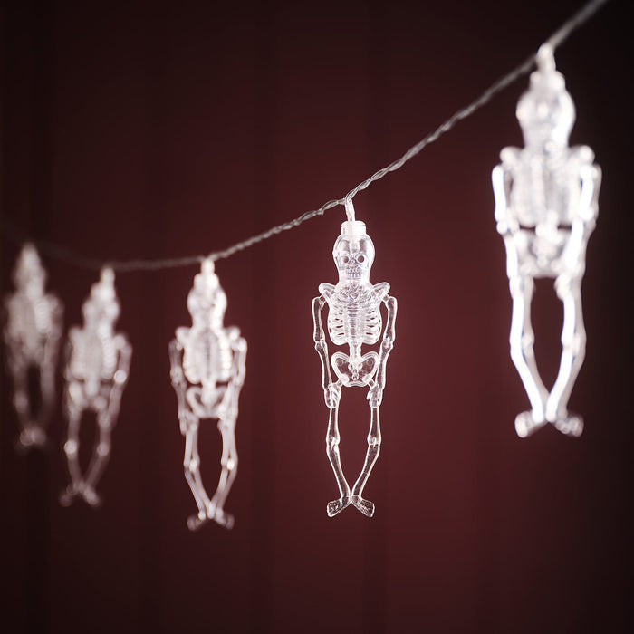 10 Skeleton Halloween String Lights
