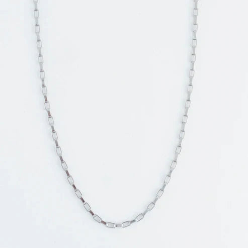 10075 Narelle Waterproof Box Chain Silver 18" Nk 5H6