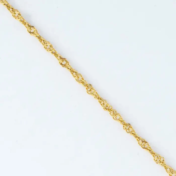 10078 Narelle Waterproof Twisted Chain Gold 18" Nk 5H6