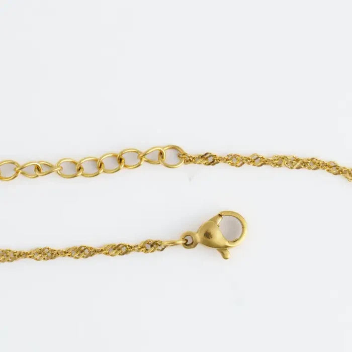 10078 Narelle Waterproof Twisted Chain Gold 18" Nk 5H6