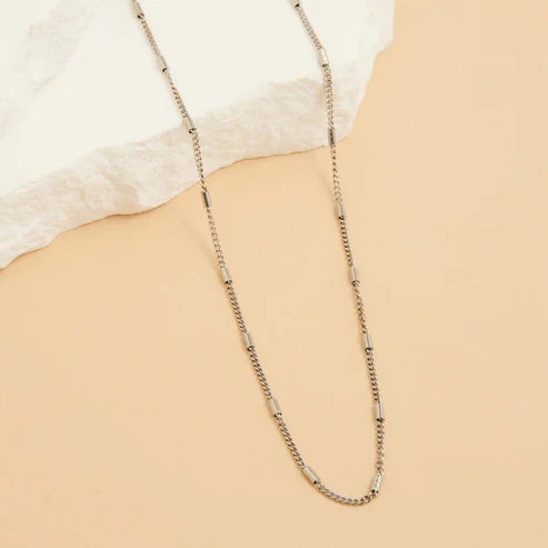 10191 Narelle Waterproof Bar Satellite Chain Silver Nk 5H6