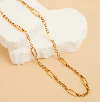 10192 Narelle Rolo Link Bar Gold Nk 6H6