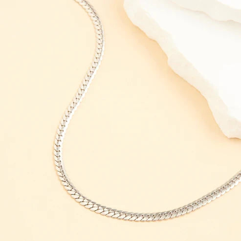 10201 Narelle Waterproof Herringbone Chain Silver Nk 5N6