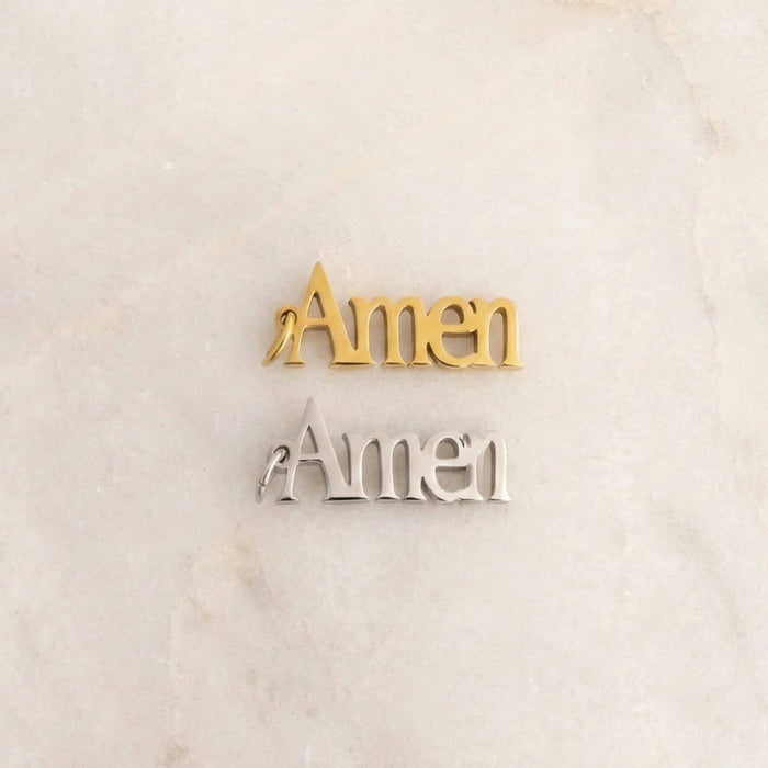 18KGoldPVD/SSteel Amen Charm 6W2