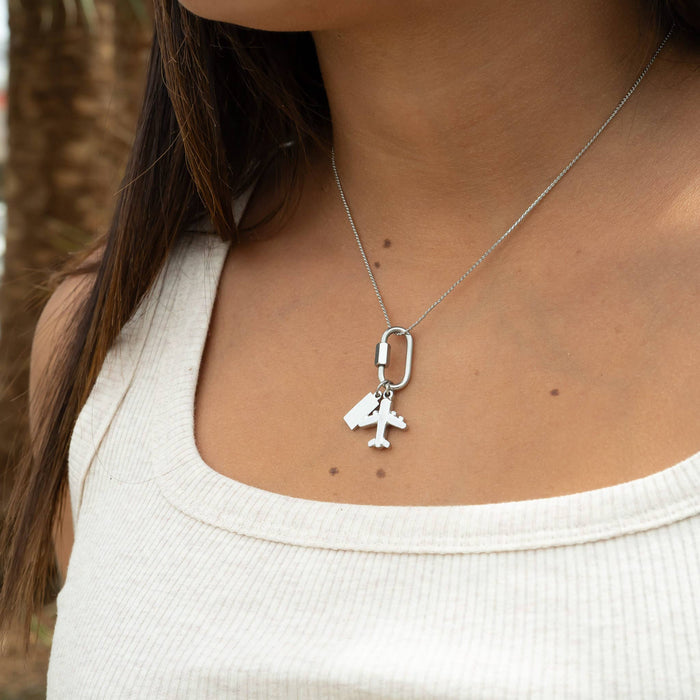 18KGold/SSteel Airplane Charm 6W2