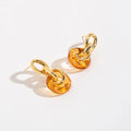 25586 Sienna Circle Link Drop Brown Ear 5H6