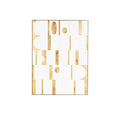 3D White & Gold Wooden Framed Wall Art
