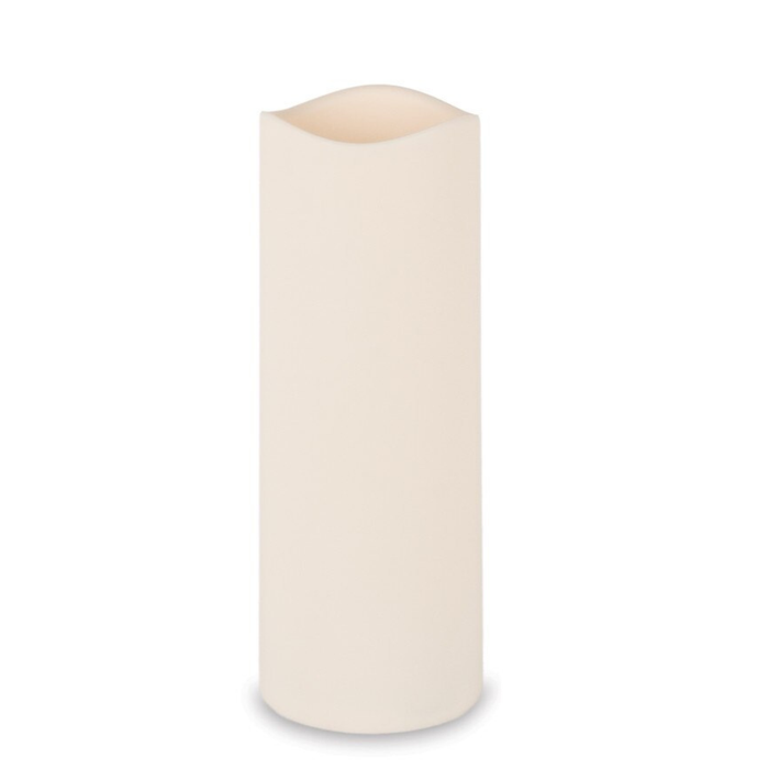 46049 Candle Pillar Indoor/Outdoor Bisque 4.5x12