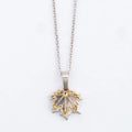 51464 Leaf Charm Two Tone 16" Nk 5H6