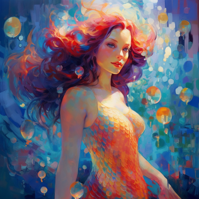 A Girl In A Mermaid Inspired Dress