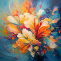 Abstract Orange And Yellow Lowers
