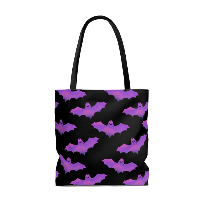 Stylish Aensland Tote Bag (Pink/Black) with playful bat design, perfect for gym or night out.