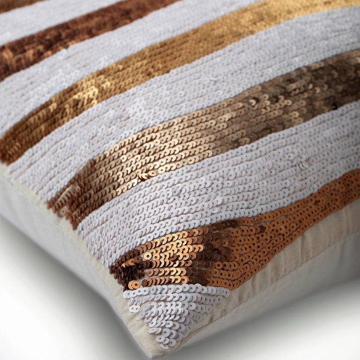 Alchemy - White Art Silk Throw Pillow Cover