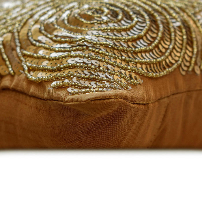 All Eyes On Gold - Art Silk Gold Decorative Standard & King Shams