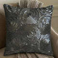 All Eyes On Silver - Silver Art Silk Decorative Euro Sham