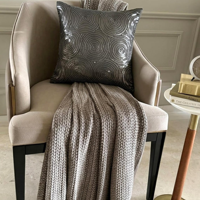 All Eyes On Silver - Silver Art Silk Decorative Euro Sham