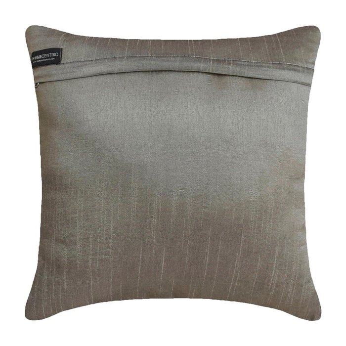 All Eyes On Silver - Silver Art Silk Decorative Euro Sham