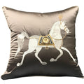 Amadea Embroidered Satin Pillow Cover Taupe