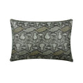Silver Faux Leather Lumbar Pillow Cover, Animal Silver
