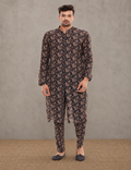 Applique Floral Sherwani Churidar Set