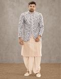 Off-White Applique Jacket Kurta Set