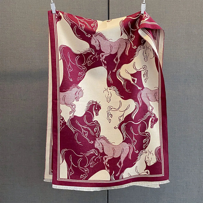 Aprilia Pashmina Scarf Burgundy