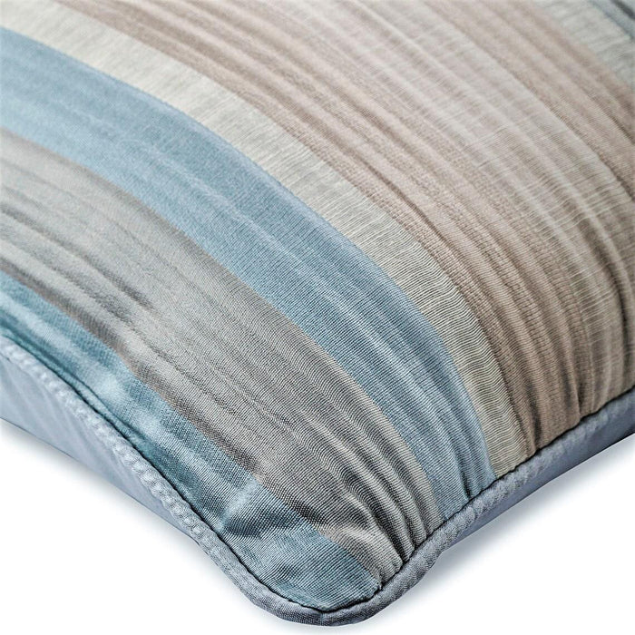 Aqua Martini - Blue Jacquard Silk Decorative Euro Sham