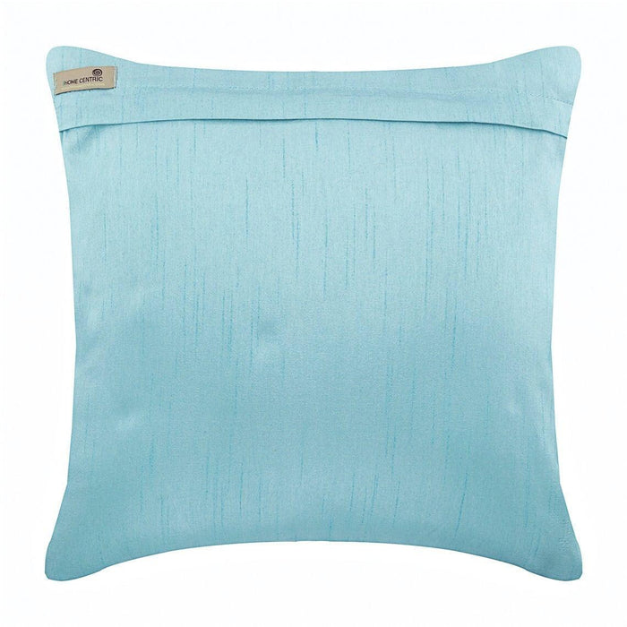 Aqua Martini - Blue Jacquard Silk Decorative Euro Sham