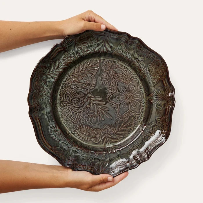 Arabesque Large Round Server | Fig - Suzie Anderson Home