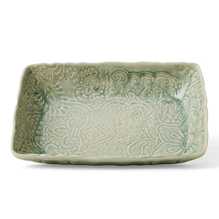 Arabesque Small Gratin | Antique Green | 22 cm x 14.5 cm - Suzie Anderson Home