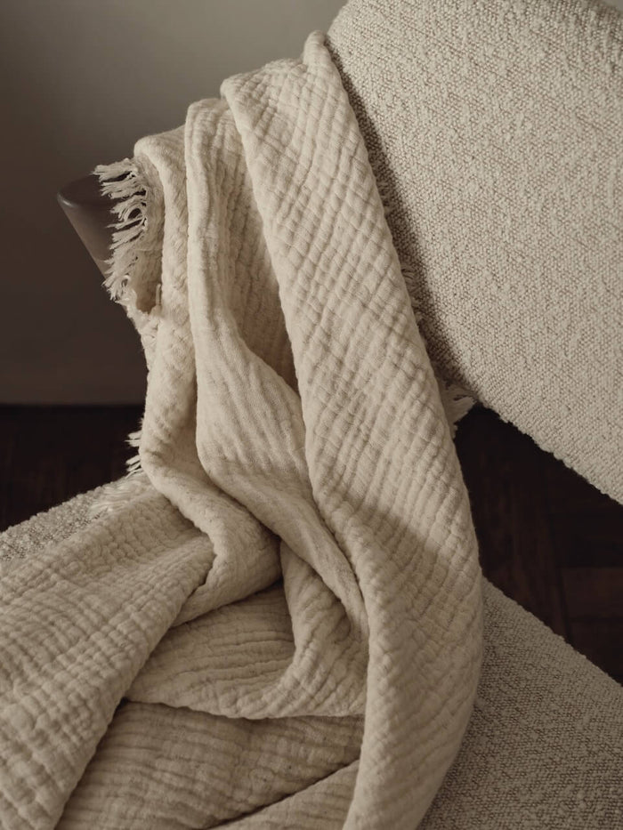Areia Oatmeal Cotton Throw