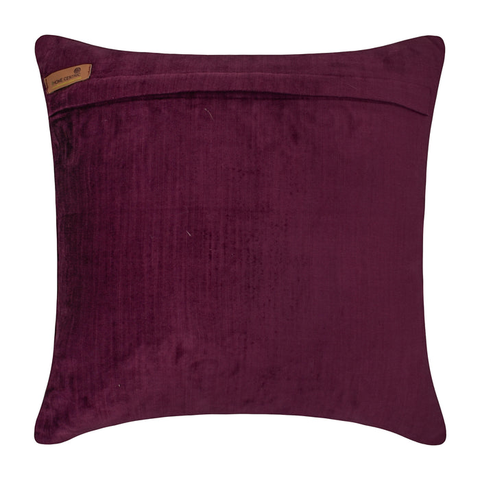 Art Nouveau - Tyrian Purple Velvet Throw Pillow Cover