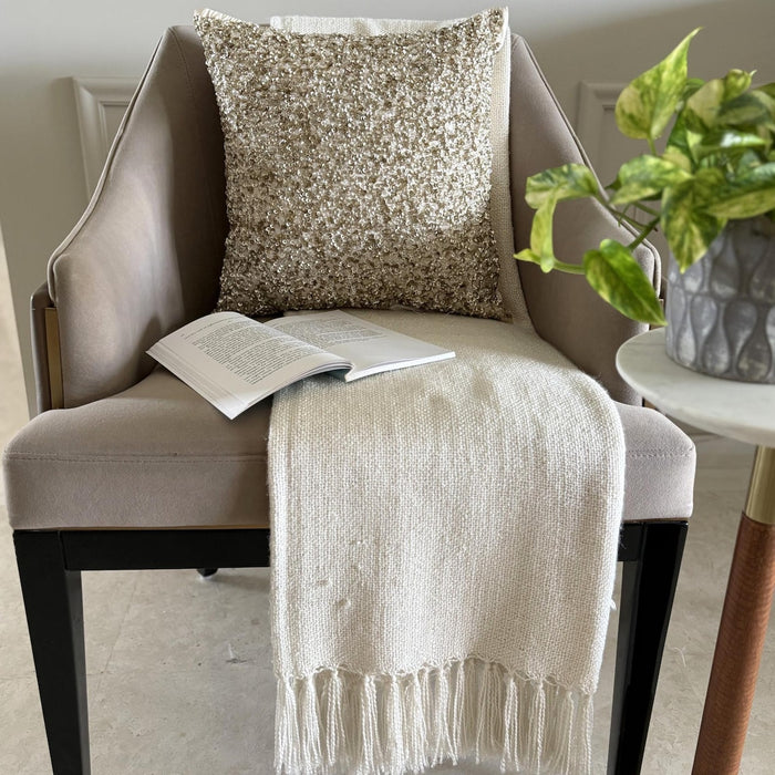Arzoo - Ivory Silk Decorative Euro Sham