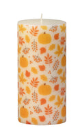 Autumn Leaves Pillar Candle, 6" x 3"