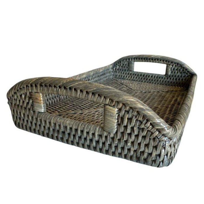 Baby Rattan Tray with Handles | Old Grey - Suzie Anderson Home