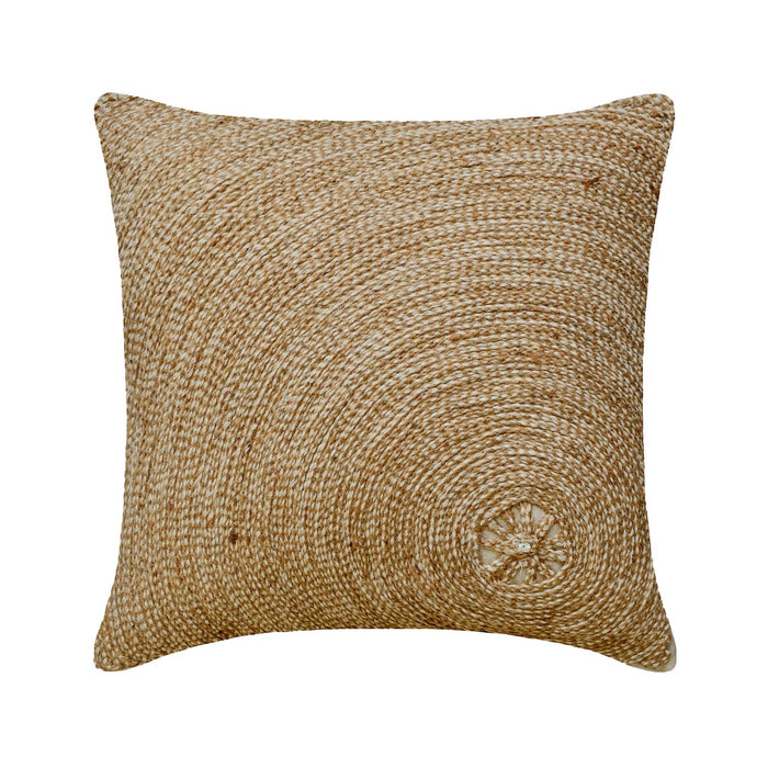 Back To Earth - Natural Beige Cotton Linen Decorative Euro Sham
