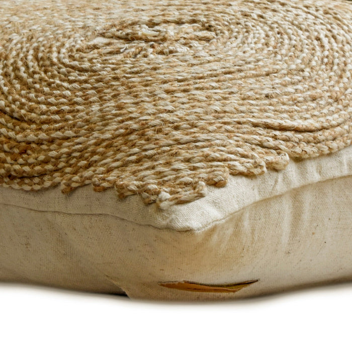 Back To Earth - Natural Beige Cotton Linen Decorative Euro Sham
