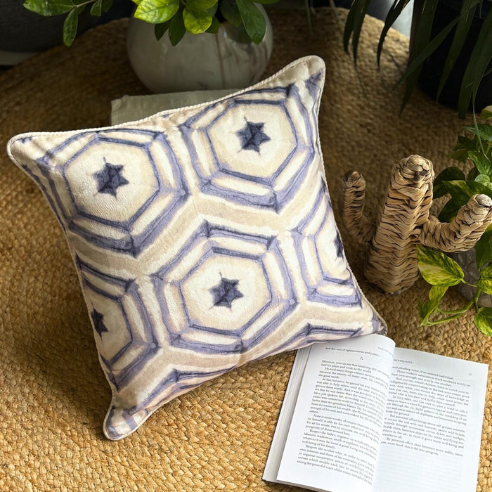 Batik Purple - Purple Velvet Decorative Euro Sham