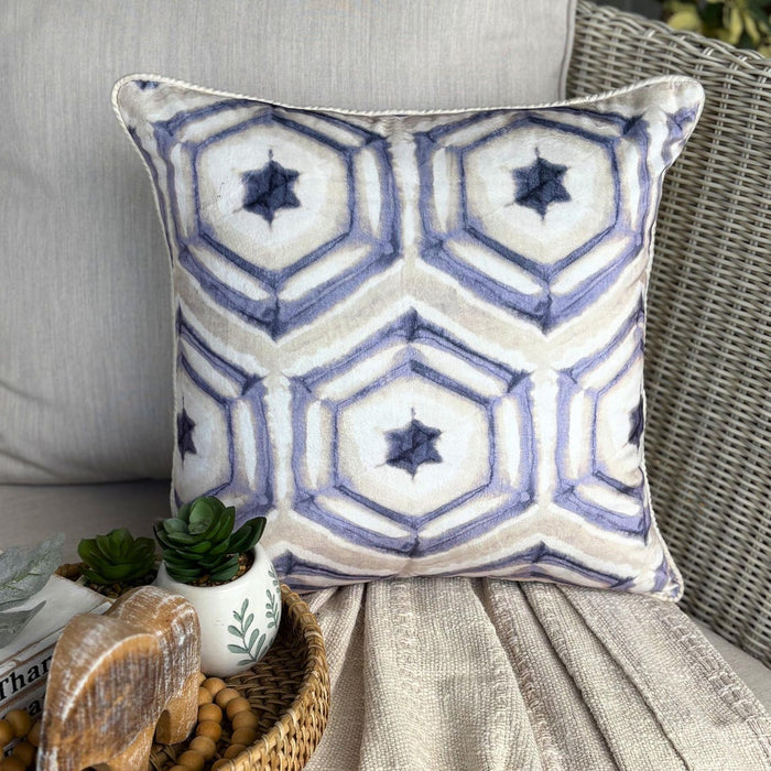 Batik Purple - Purple Velvet Decorative Euro Sham