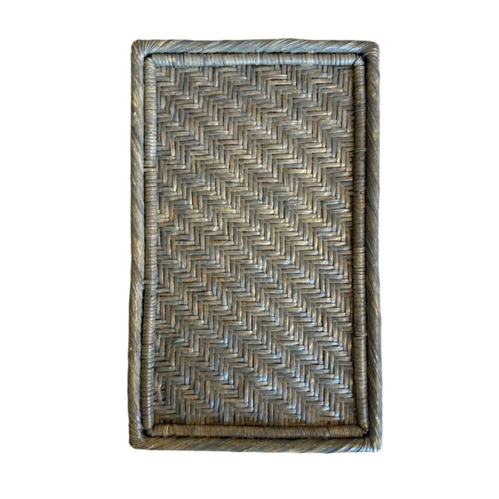 Bedside Rattan Tray | Old Grey - Suzie Anderson Home