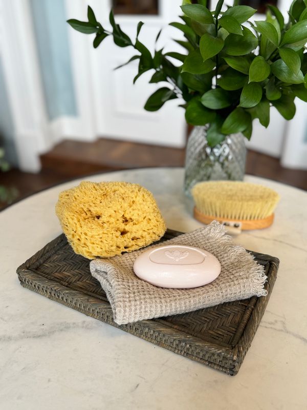 Bedside Rattan Tray | Old Grey - Suzie Anderson Home