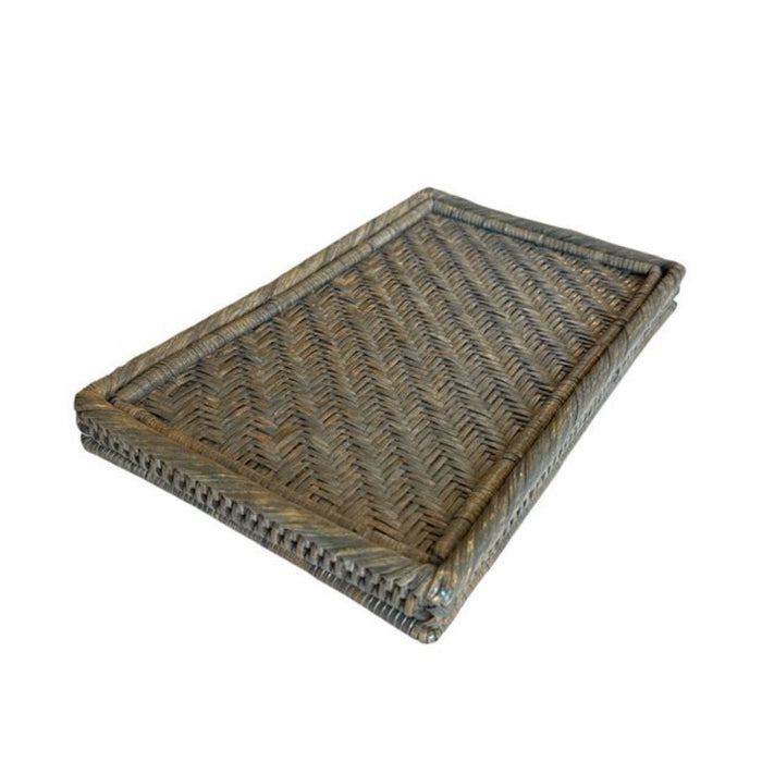 Bedside Rattan Tray | Old Grey - Suzie Anderson Home