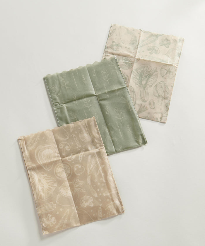 Beeswax Food Bags Set/3 #094054
