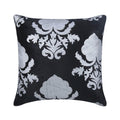 Behind The Damask - Black Velvet Decorative Euro Sham