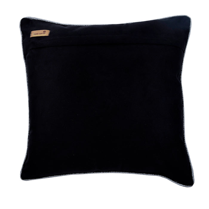 Behind The Damask - Black Velvet Decorative Euro Sham