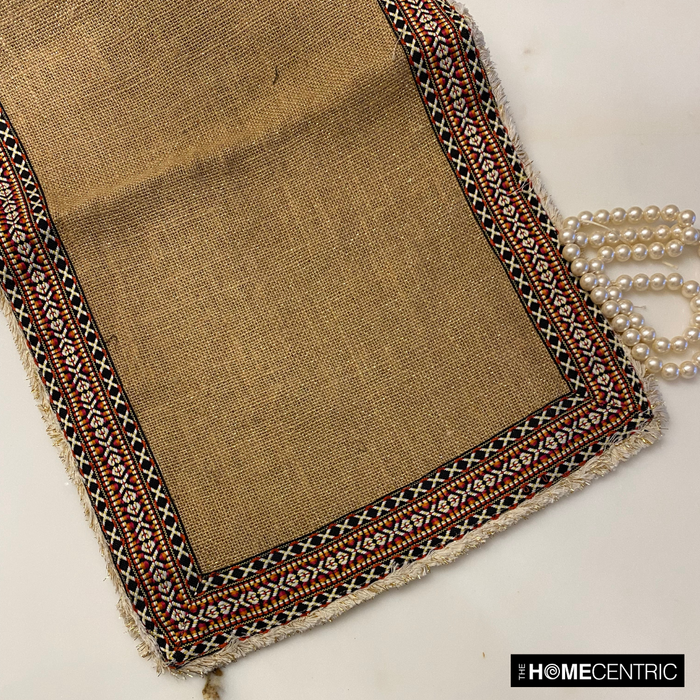 Beige Burlap & Cotton Decorative Table Runners - Mozambique