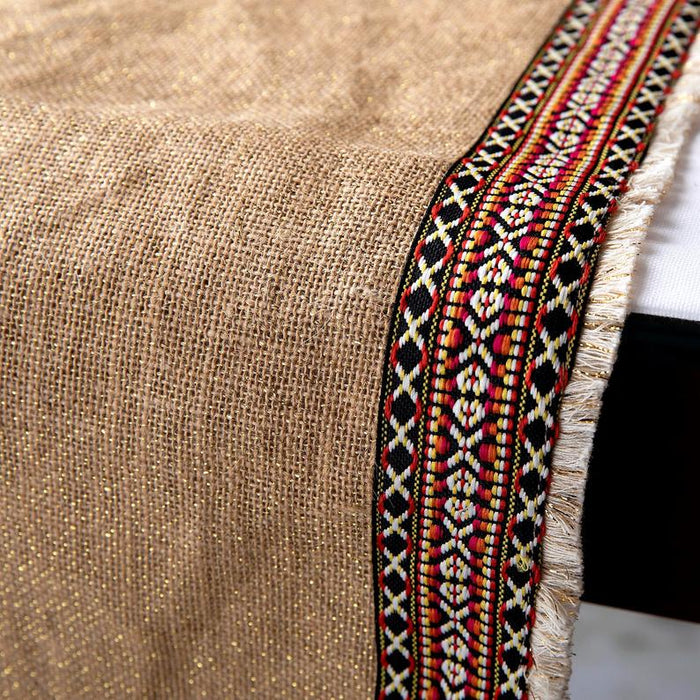 Beige Burlap & Cotton Decorative Table Runners - Mozambique