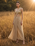 Beige Draped Saree