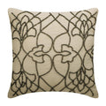 Beige Magnet Linen Throw Pillow Cover